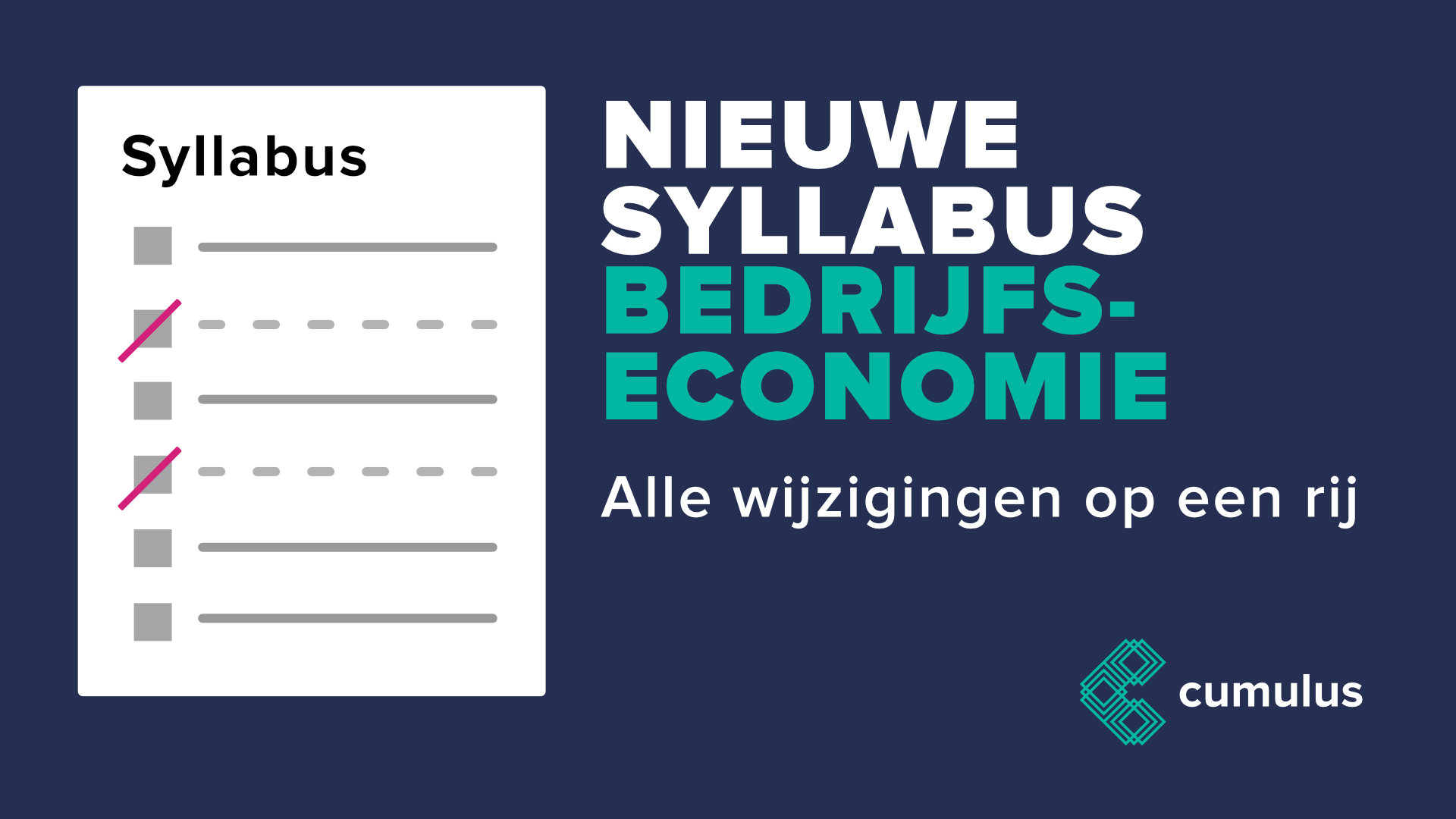 Nieuwe Syllabus Bedrijfseconomie 2024 - Cumulus Blog