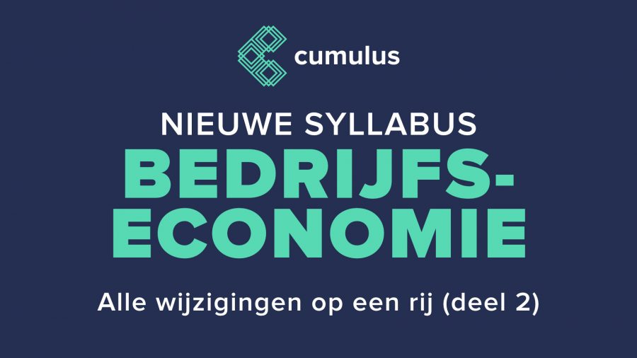 Nieuwe syllabus bedrijfseconomie 2025: alle wijzigingen op een rij